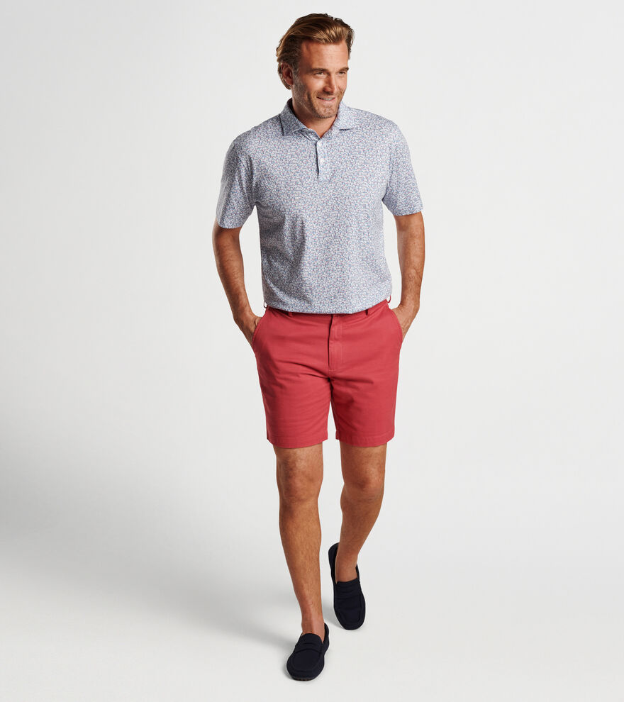 Pilot Mill Half Full Printed Short-Sleeve Polo image number 2