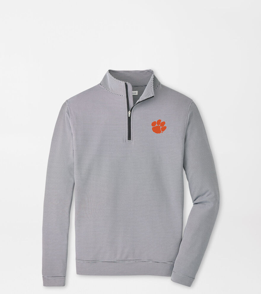 Clemson Perth Sugar Stripe Performance Quarter-Zip image number 1