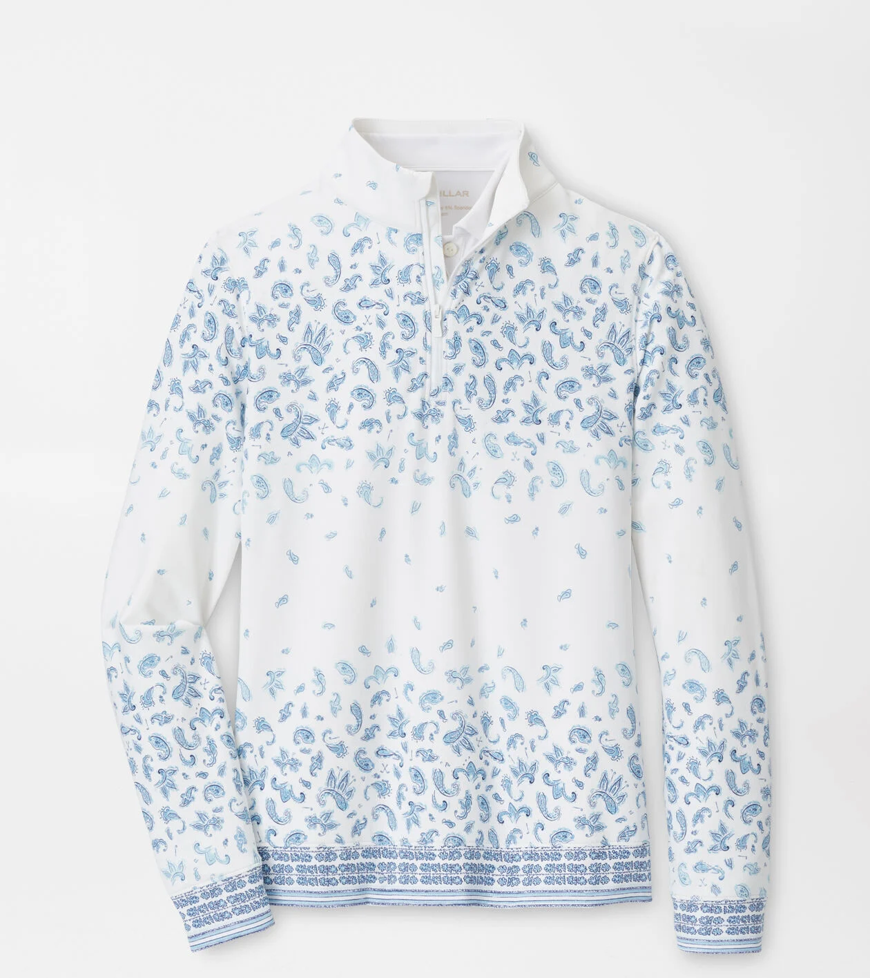 JEEP★UNISEX_Back Printed Loose Fit Half Sleeves_4色 Perth Par 3 Paisley Performance Quarter-Zip | Women's Tops