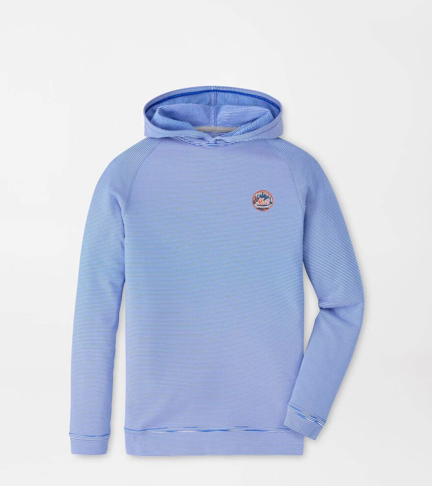 Cooperstown New York Mets Pine Youth Sugar Stripe Performance Hoodie