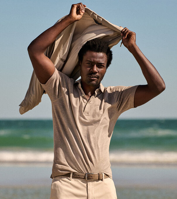 Astino Linen Polo - Alternate Image 1