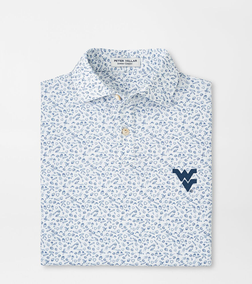 West Virginia Batter Up Youth Performance Jersey Polo image number 1