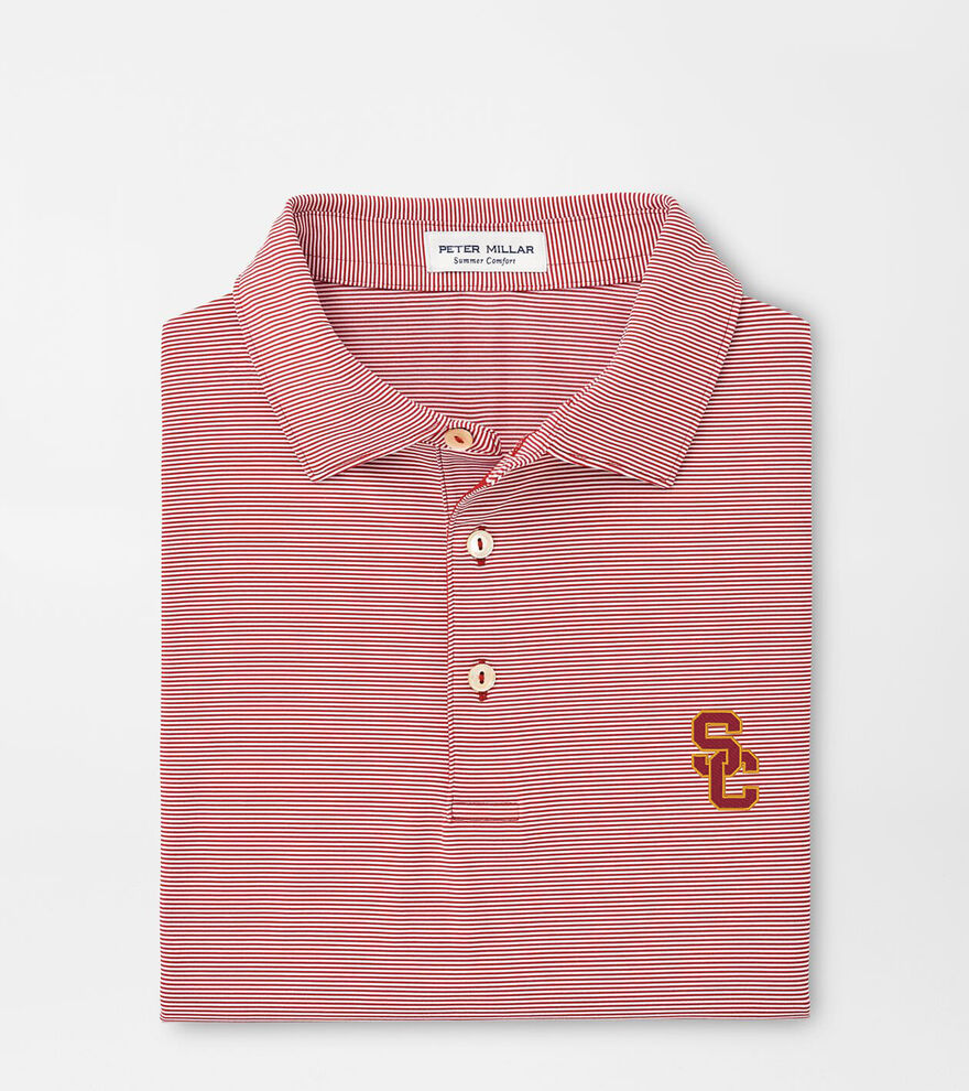 USC Jubilee Stripe Performance Polo image number 1