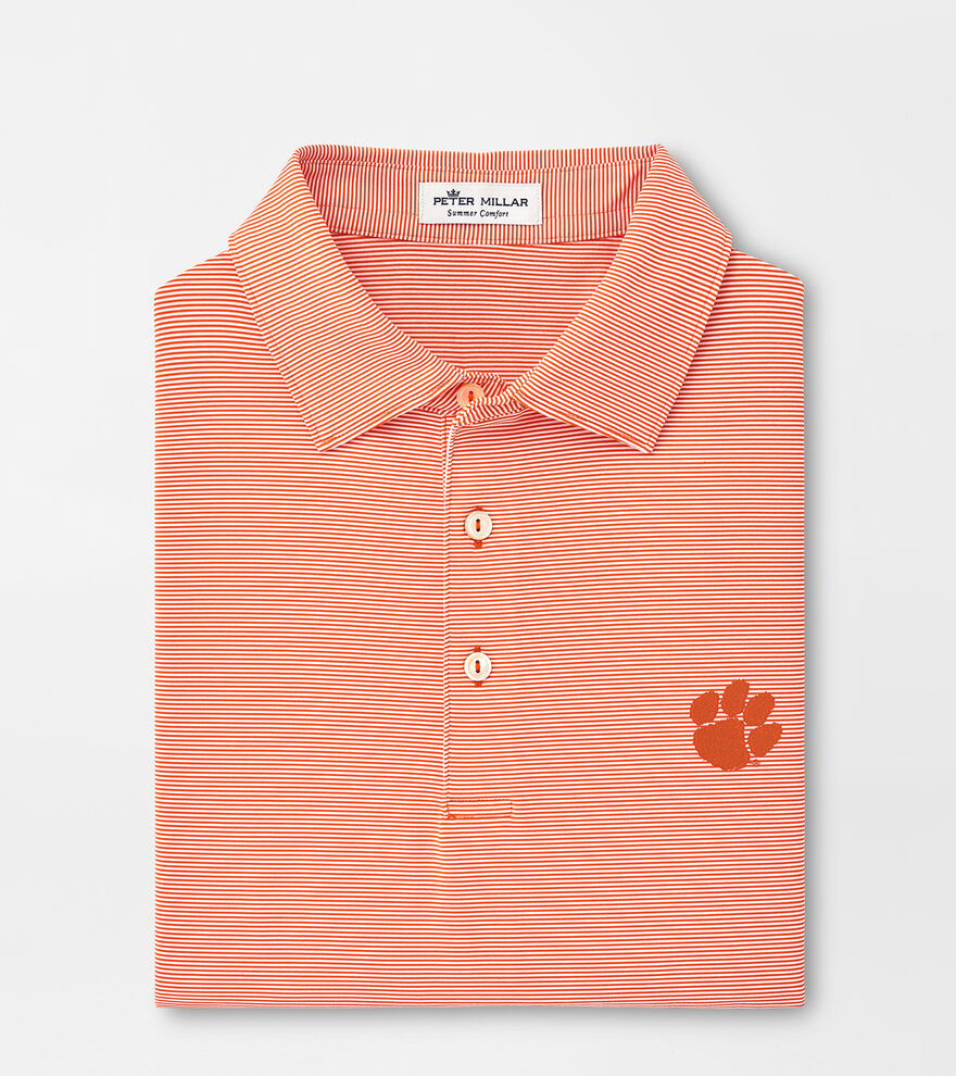 Clemson Jubilee Stripe Performance Polo image number 1