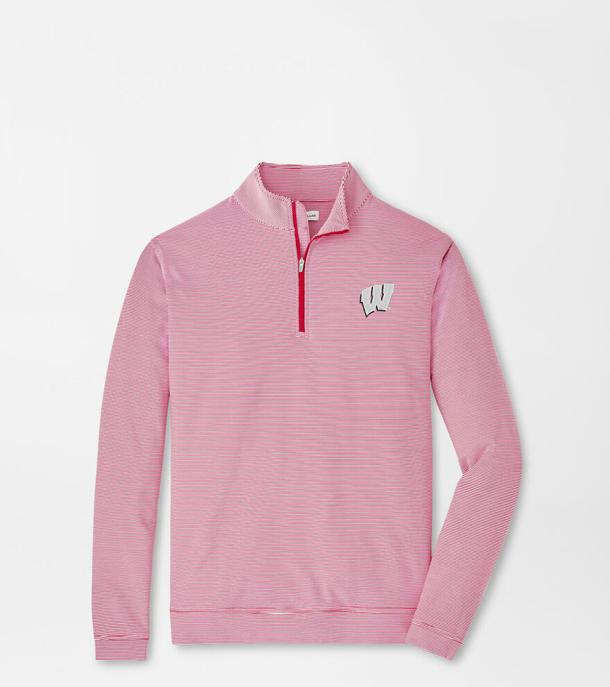 Wisconsin Sugar Stripe Performance Quarter-Zip image number 1