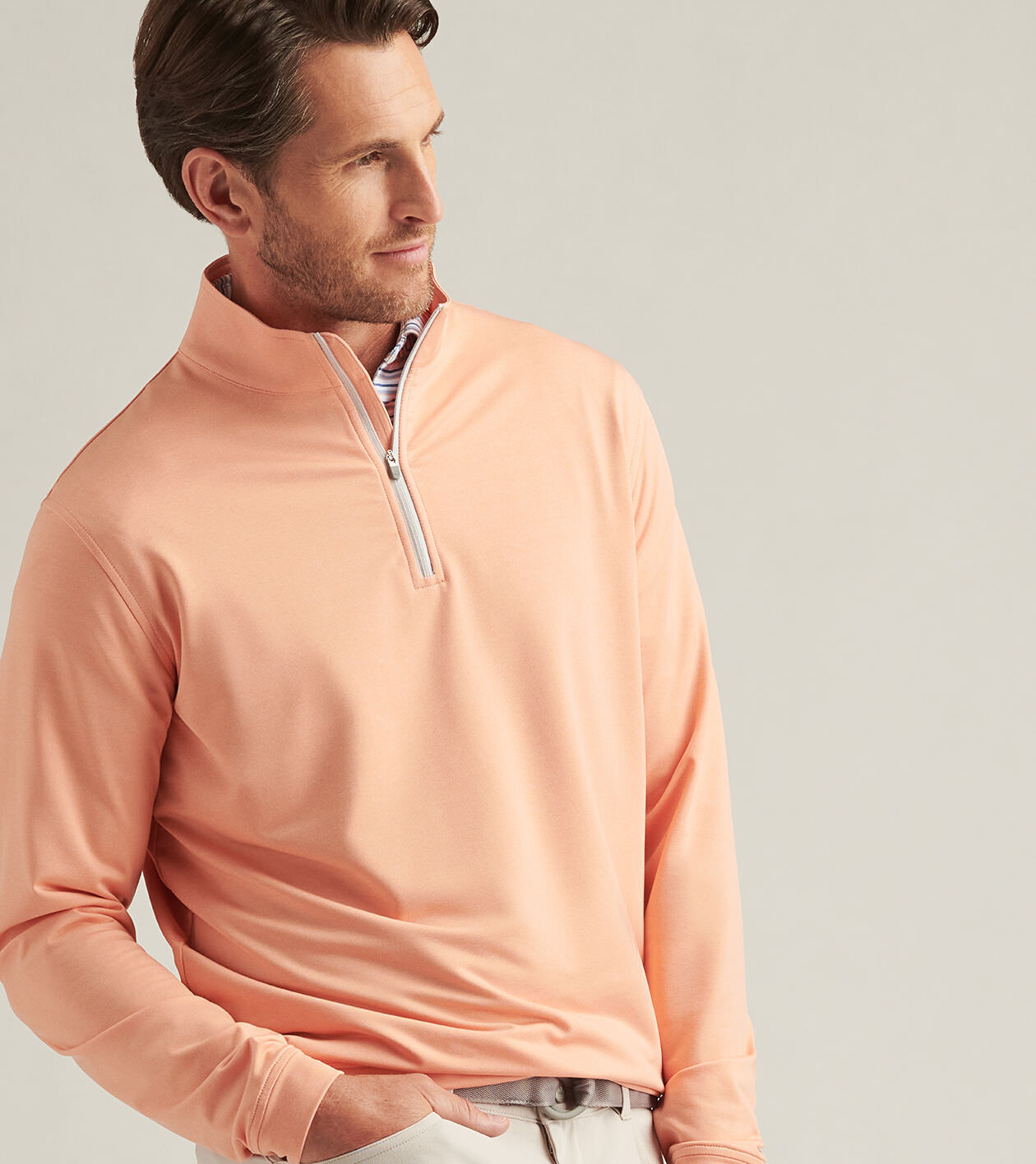 Perth Mélange Performance Quarter-Zip | Men's Pullovers Perth Mélange Performance Quarter-Zip | Men's Pullovers