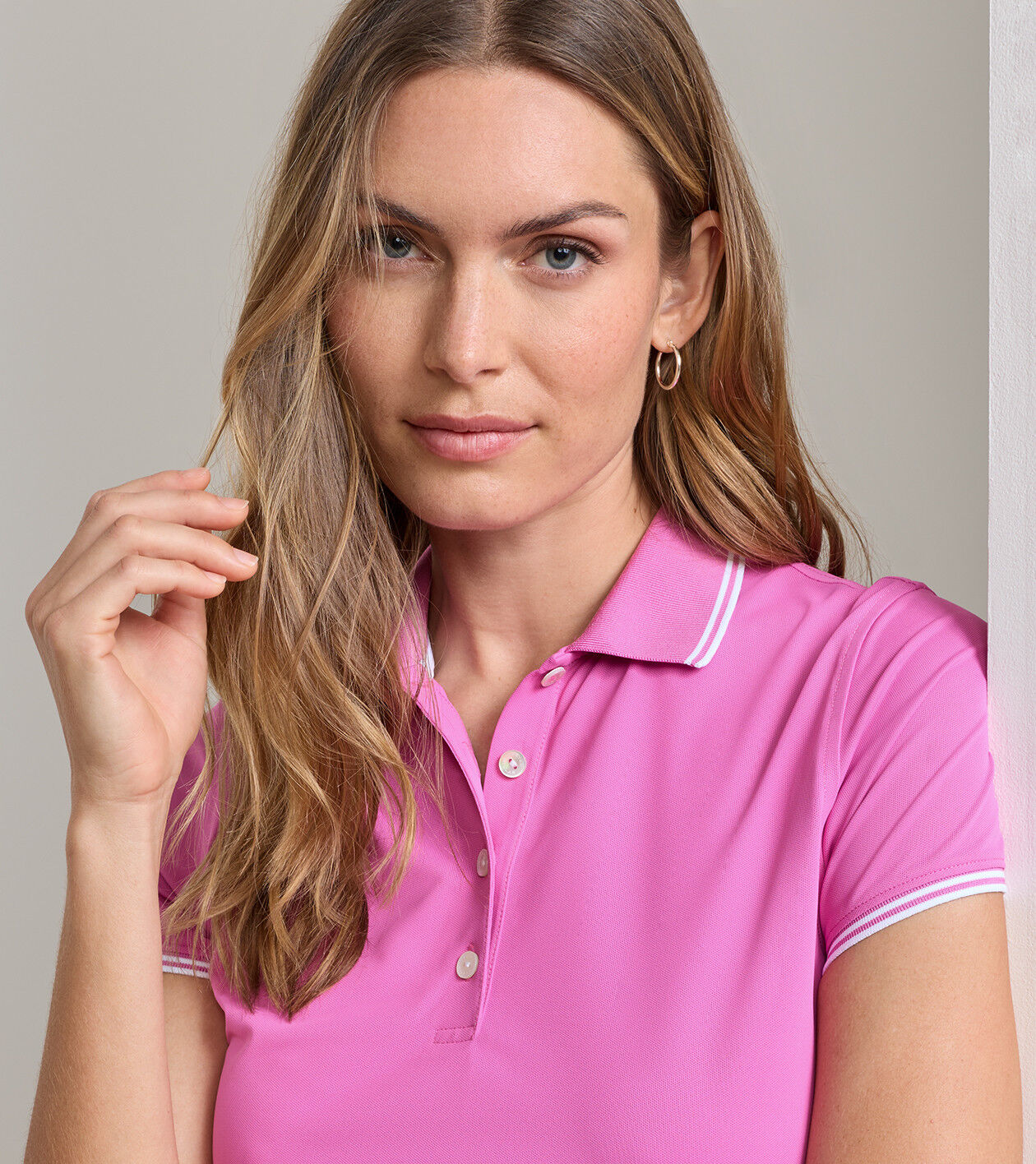 Canterbury Tipped Sport Mesh Short Sleeve Polo | Women's Tops