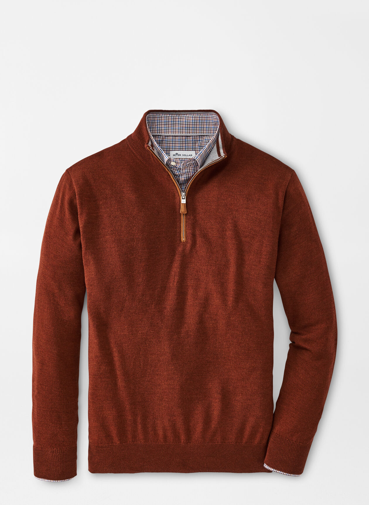 Crown Soft Suede Trim Quarter Zip Peter Millar