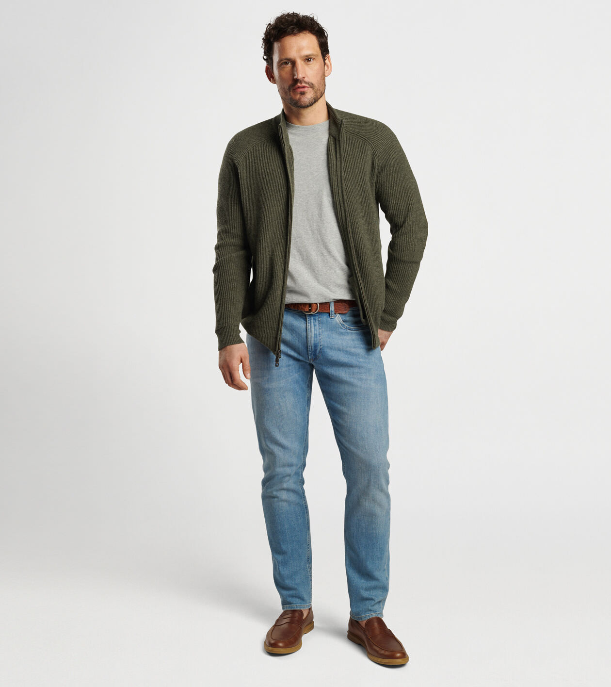 Crescent Full Zip Sweater Men s Sweaters Peter Millar