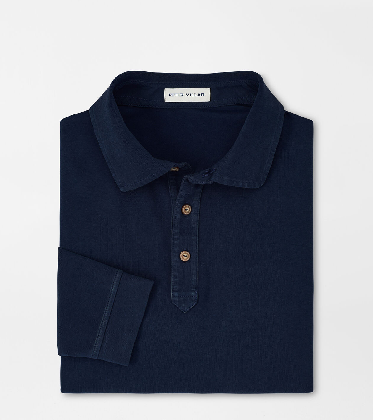 Lava Wash Jersey Long-Sleeve Polo | Men's Polo Shirts | Peter Millar