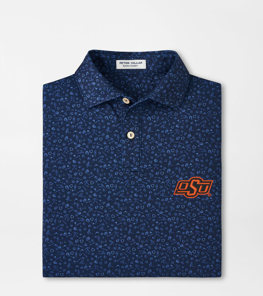 Oklahoma State Batter Up Youth Performance Jersey Polo image number 1