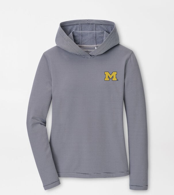 Michigan Women's Pine Sugar Stripe Performance Hoodie