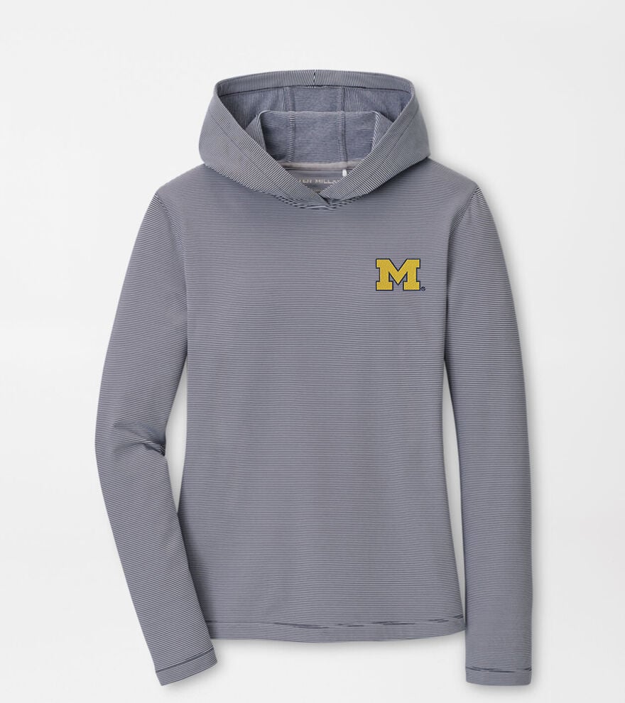 Michigan Women's Pine Sugar Stripe Performance Hoodie image number 1