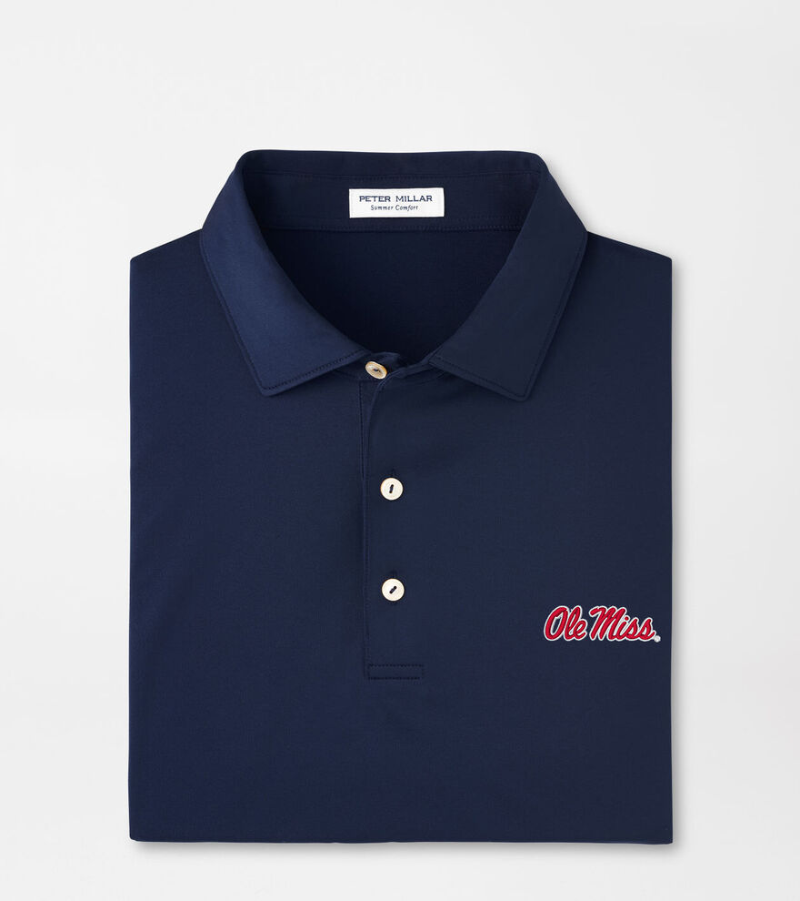 Ole Miss Solid Performance Jersey Polo Men's Collegiate Apparel