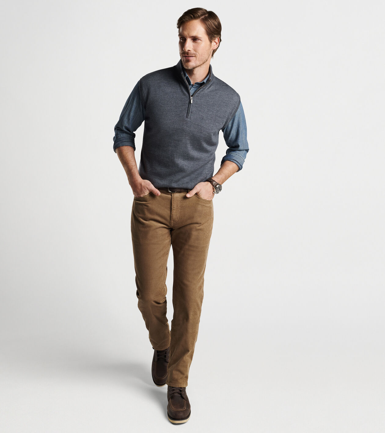 Autumn Crest Quarter Zip Vest Men s Sweaters Peter Millar