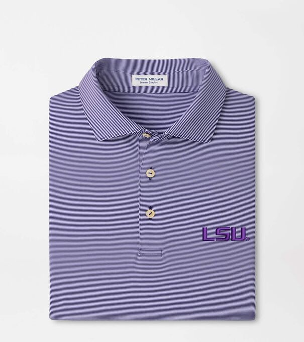 LSU Jubilee Stripe Performance Polo