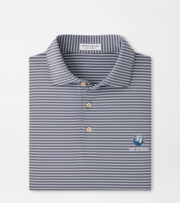 The Citadel Tiebreaker Performance Jersey Stripe Polo