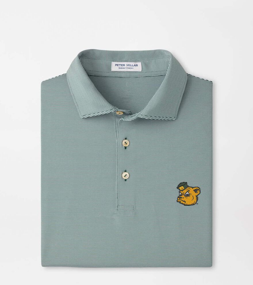 Baylor Vault Jubilee Stripe Performance Polo