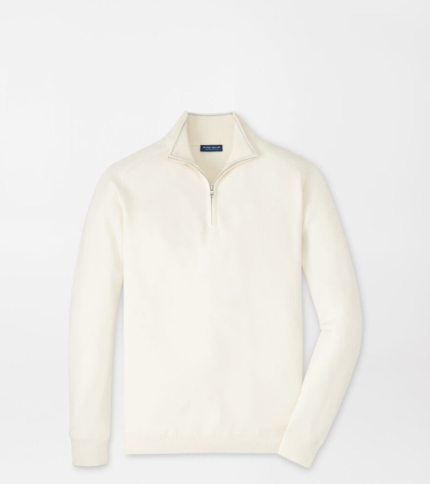 Voyager Cashmere-Silk Saddle Shoulder Quarter Zip image number 1