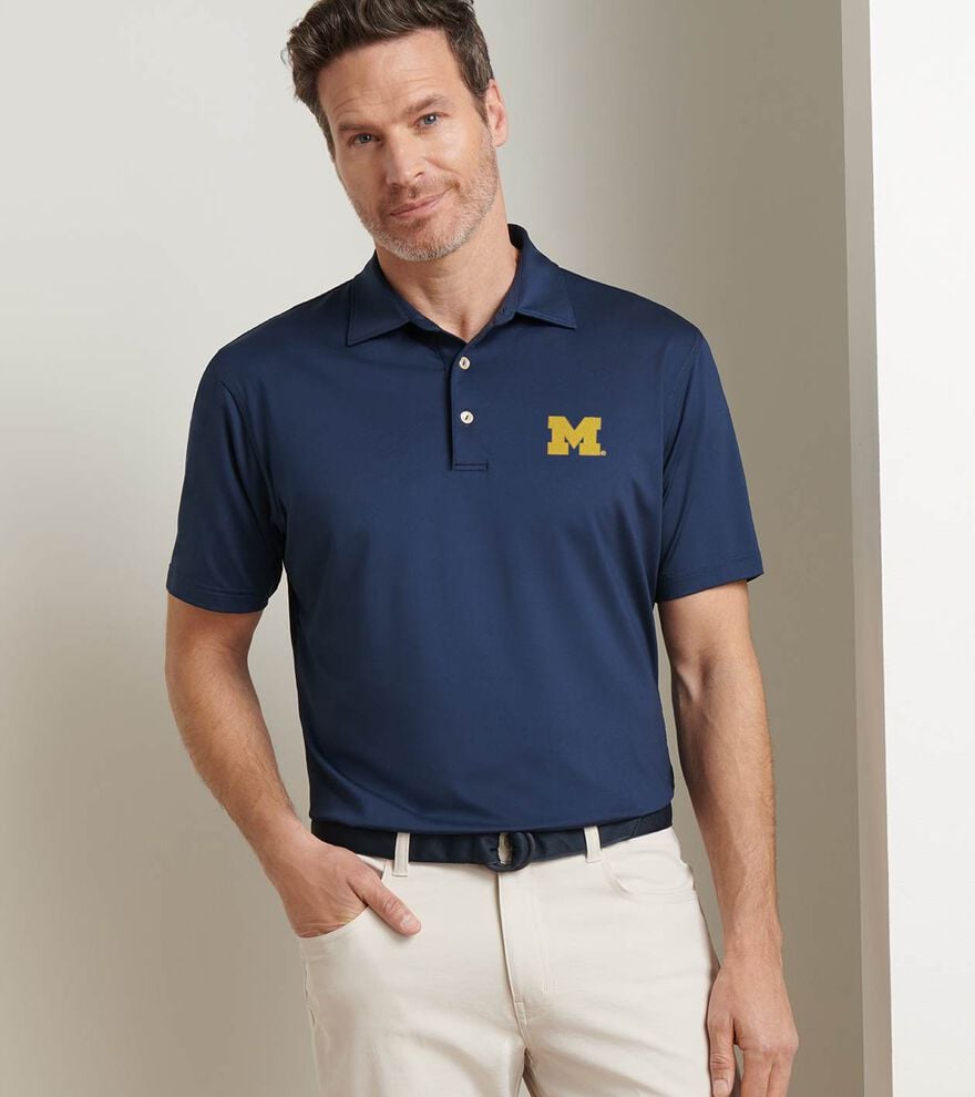 Michigan Solid Performance Jersey Polo