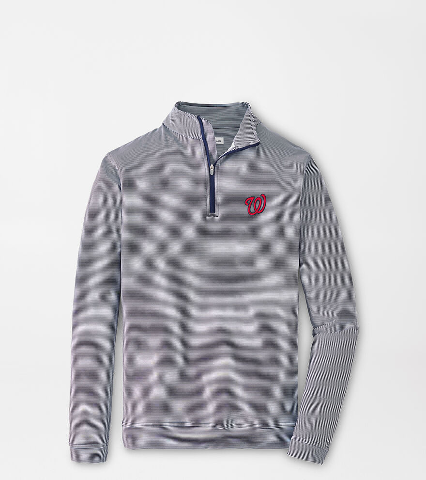 Washington Nationals Perth Sugar Stripe Performance Quarter-Zip image number 1