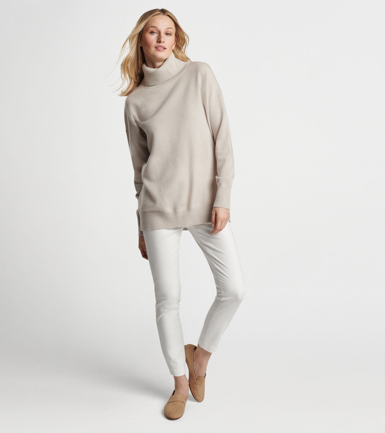 Womens white cashmere turtleneck sweater best sale