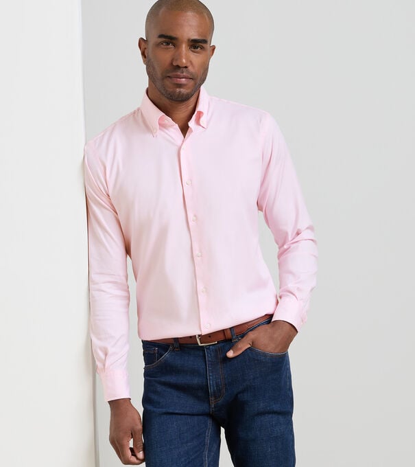 Campbell Perfect Pinpoint Cotton-Stretch Sport Shirt