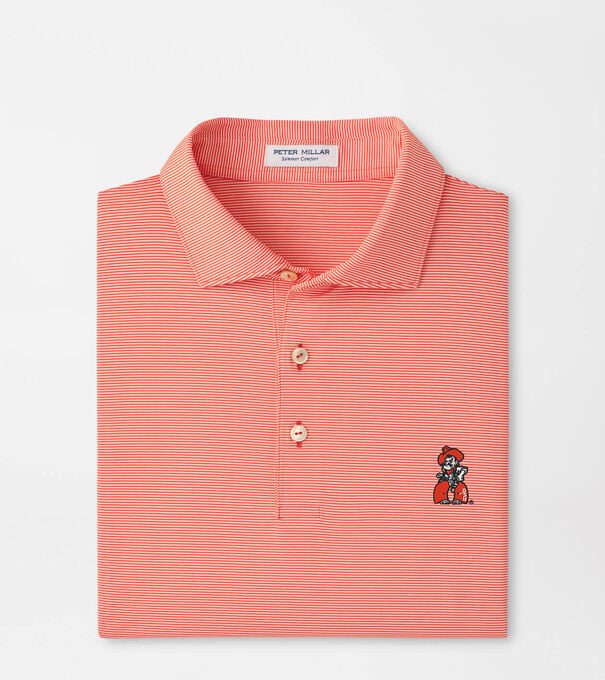 Oklahoma State Pistol Pete Jubilee Stripe Performance Polo