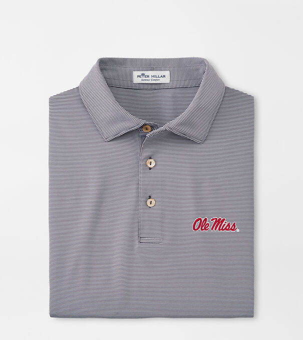 Ole Miss Jubilee Stripe Performance Polo