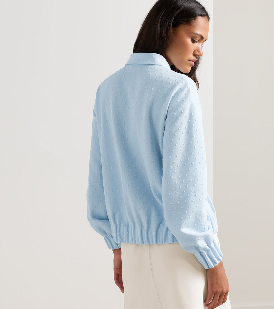 Flora Knit Swiss Dot Jacquard Full-Zip image number 3