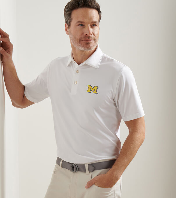 Michigan Solid Performance Jersey Polo (Sean Self Collar)