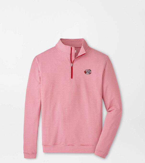 Cooperstown Cincinnati Reds Perth Sugar Stripe Performance Quarter-Zip