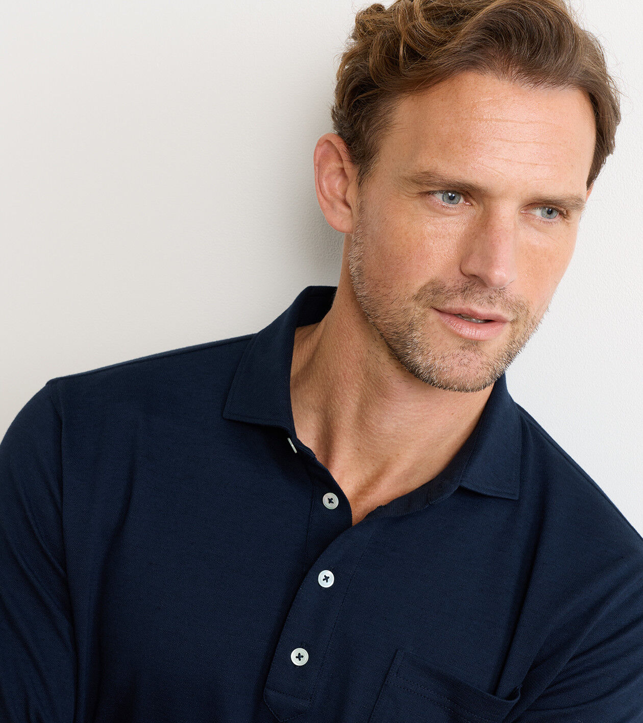 Landon Long-Sleeve Polo | Men's Polos | Peter Millar