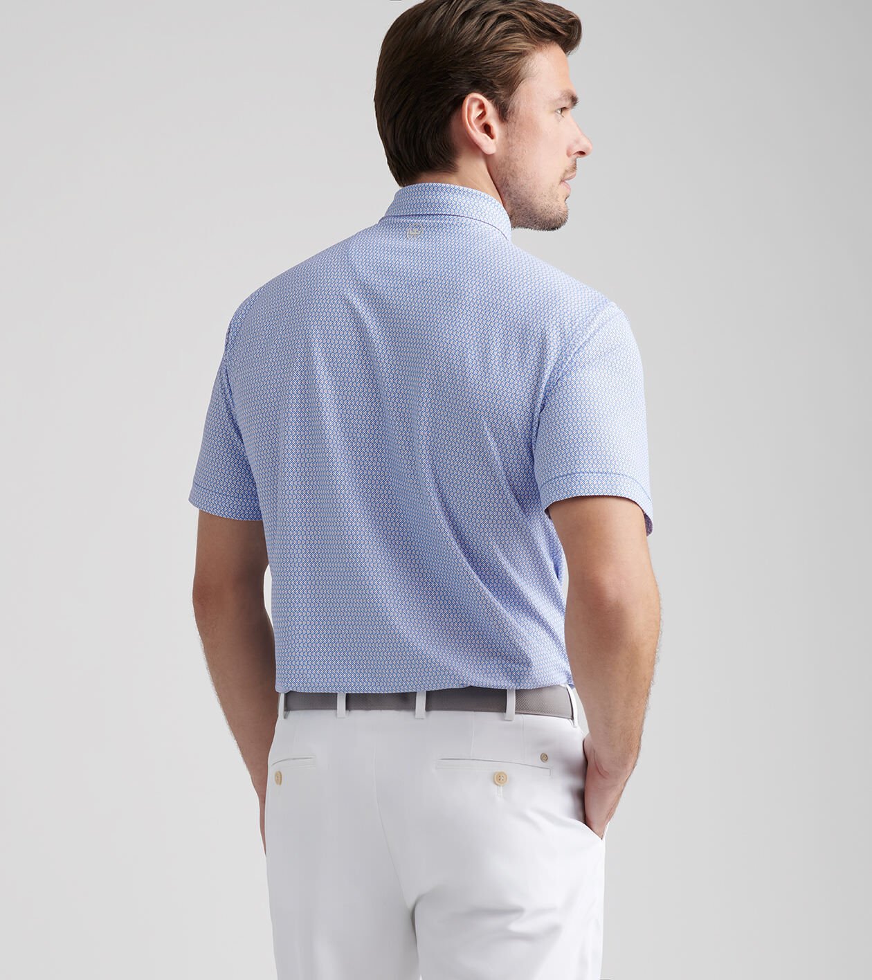 Taza Geo Performance Mesh Polo | Men's Polos | Peter Millar