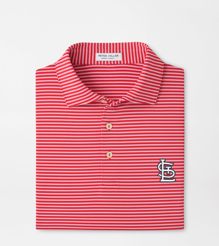 St. Louis Cardinals Tiebreaker Performance Jersey Stripe Polo image number 1