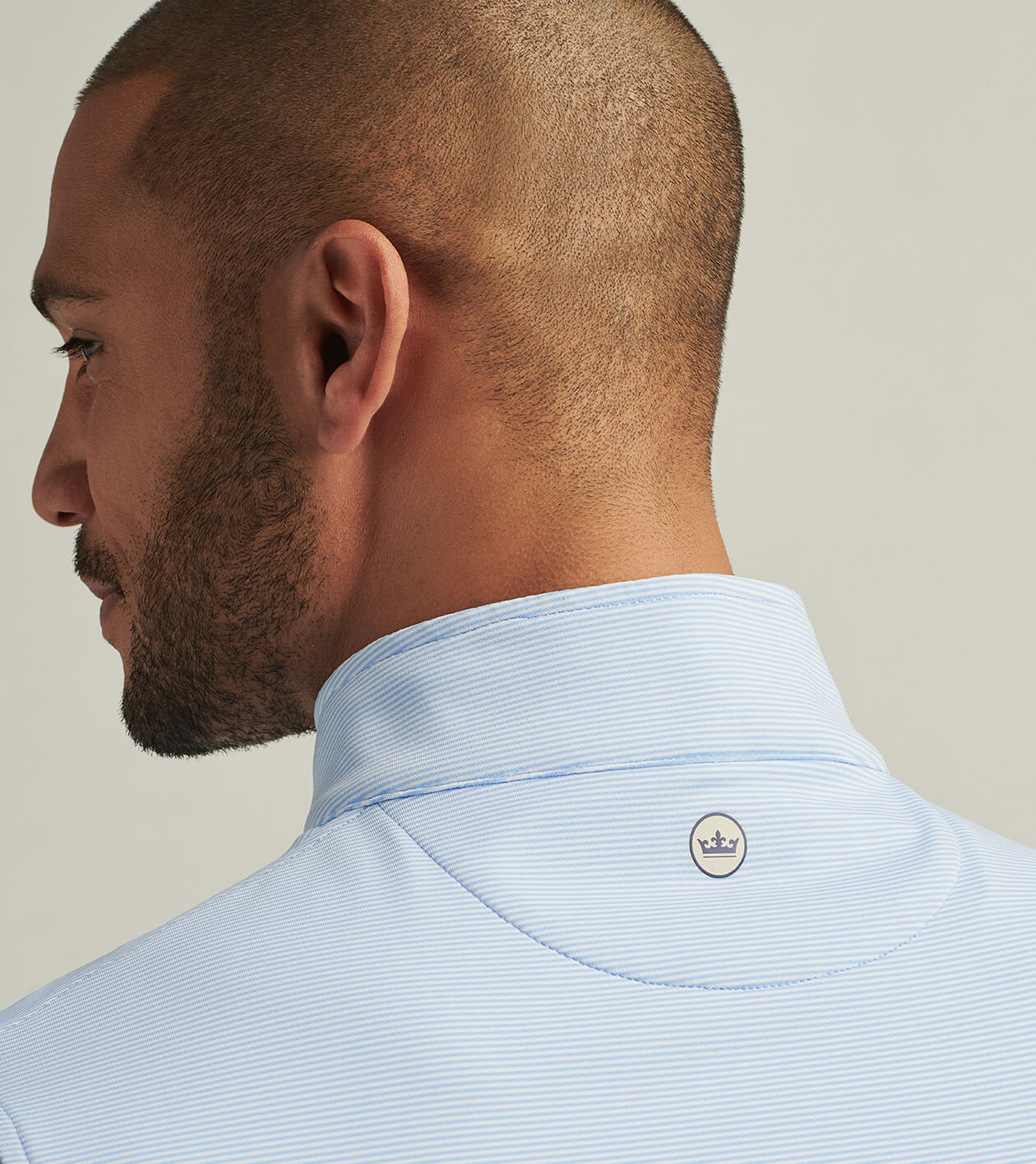 Perth Sugar Stripe Performance Quarter-Zip | Men's Pullovers
