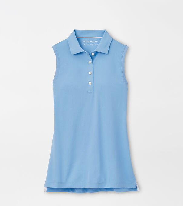 Sleeveless Banded Button Polo