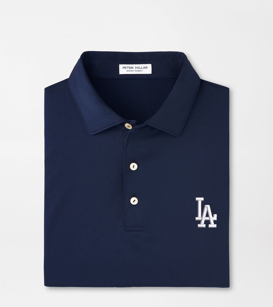 Los Angeles Dodgers Solid Performance Jersey Polo image number 1