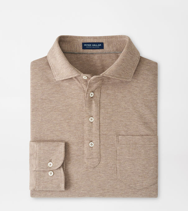 Amble Long-Sleeve Cotton Cashmere Polo