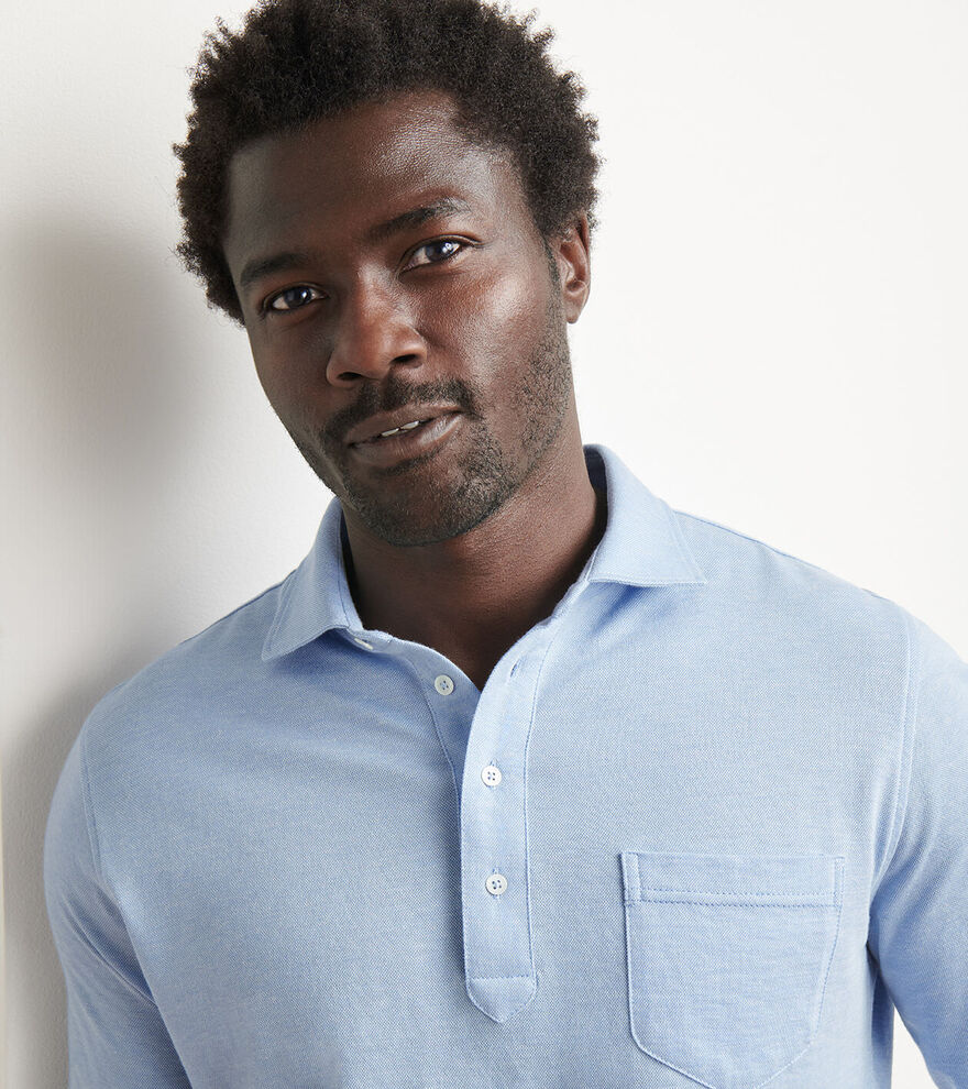 Amble Long-Sleeve Cotton Cashmere Polo image number 4