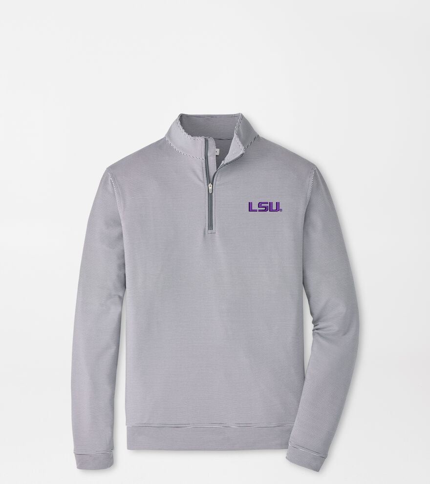 LSU Perth Sugar Stripe Performance Quarter-Zip image number 1