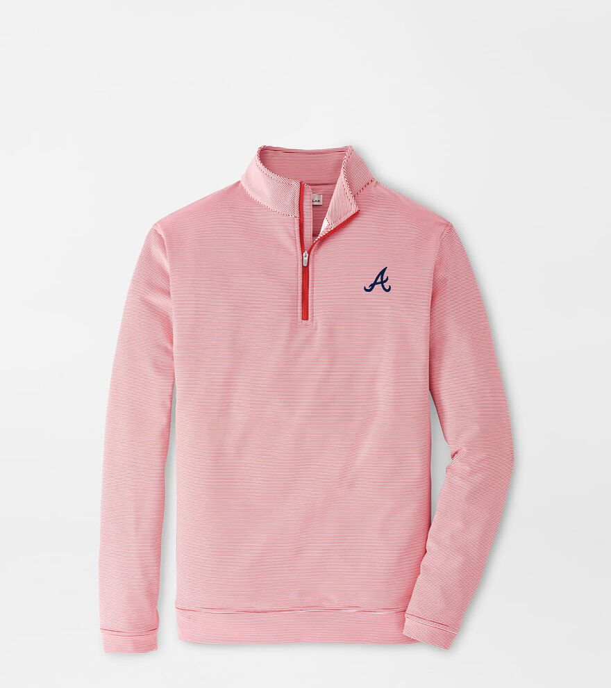 Atlanta Braves Perth Sugar Stripe Performance Quarter-Zip