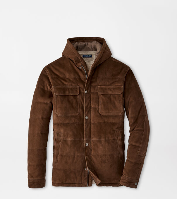 Excursionist Flex Suede Hooded Bomber