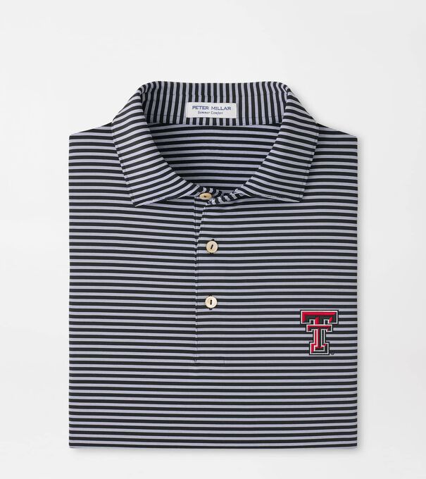 Texas Tech Tiebreaker Performance Jersey Stripe Polo