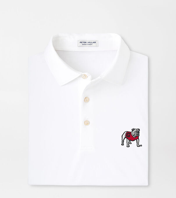 Georgia Standing Bulldog Solid Performance Jersey Polo - Alternate Image 1