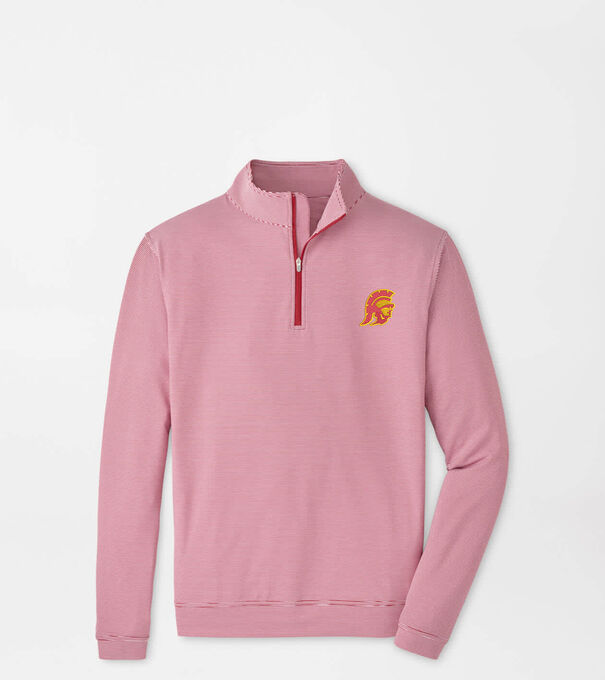 USC Trojan Perth Sugar Stripe Performance Quarter-Zip