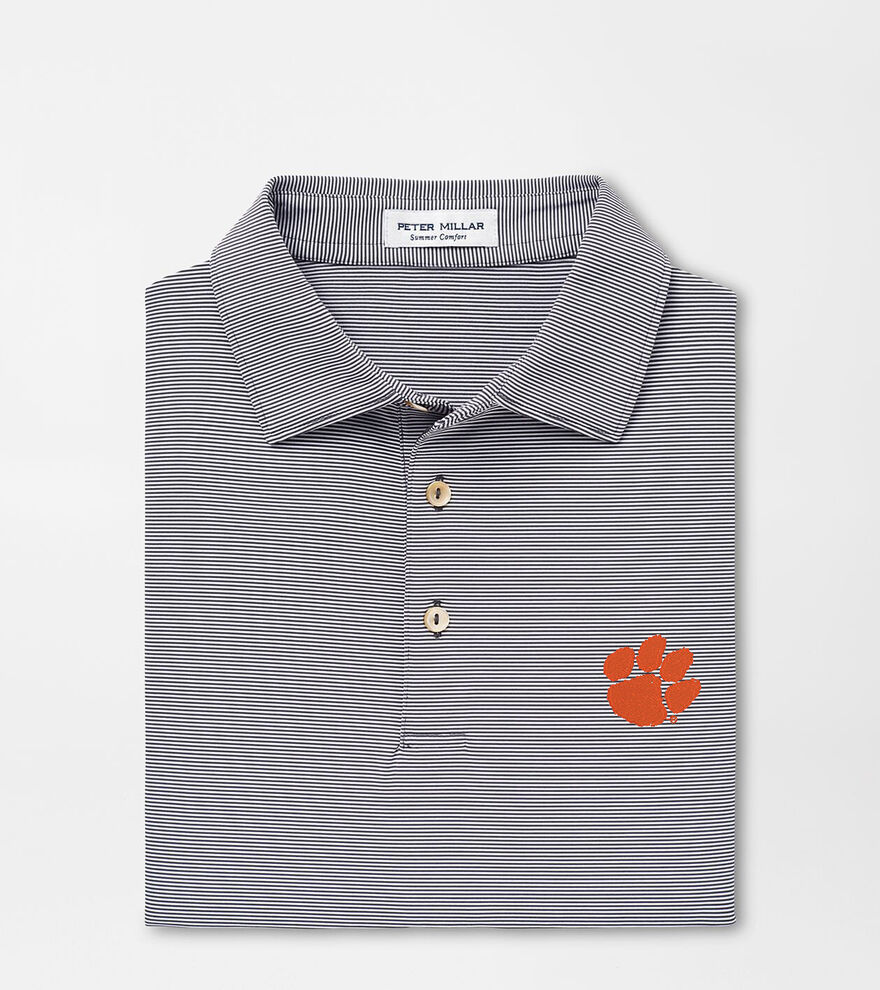 Clemson Jubilee Stripe Performance Polo image number 1