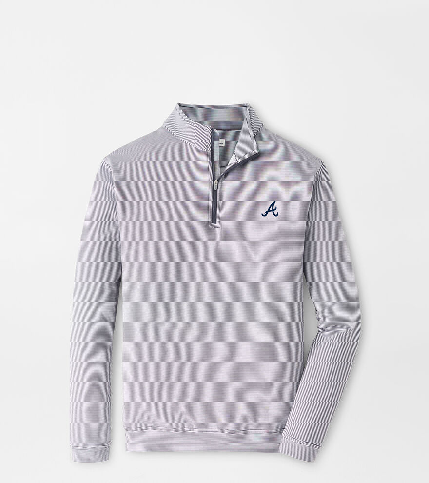 Atlanta Braves Perth Sugar Stripe Performance Quarter-Zip image number 1