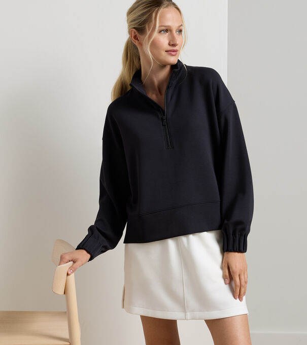 Flora Knit Half-Zip Pullover