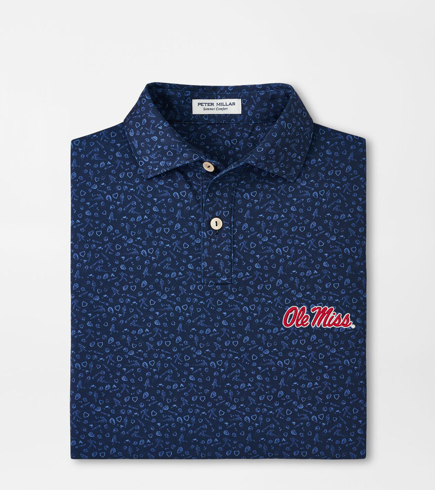 Ole Miss Batter Up Youth Performance Jersey Polo image number 1
